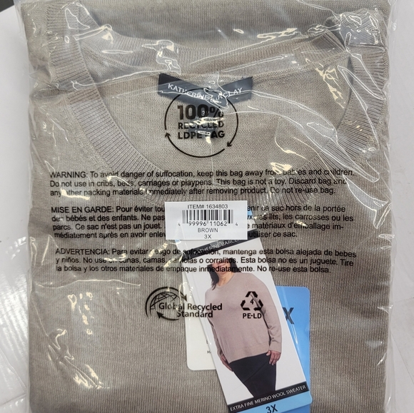 Womens Katherine Barclay Merino Wool Lghtweight Sweater size 3X - Picture 12 of 12